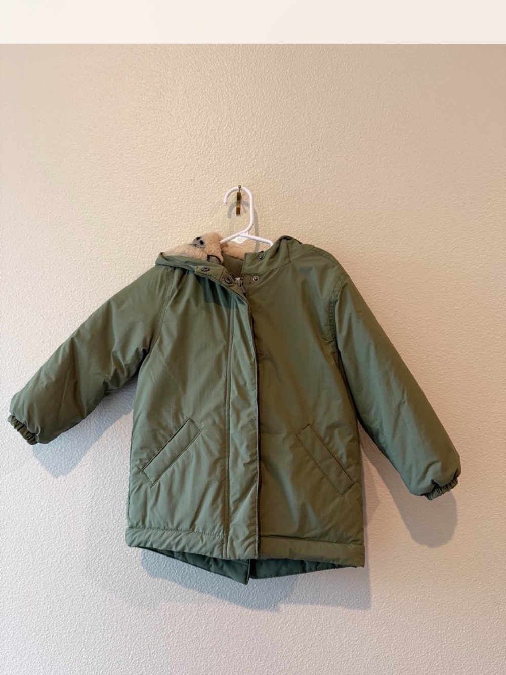 Old Navy Olive Green Puffer Jacket with Hood